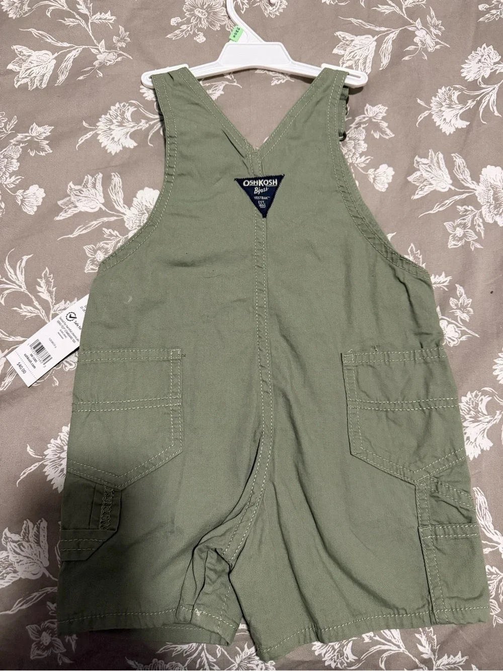 OshKosh B'gosh Olive Green Short Overalls